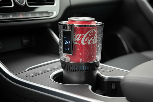 2-in-1 Car Cup Warmer & Cooler with Digital Display